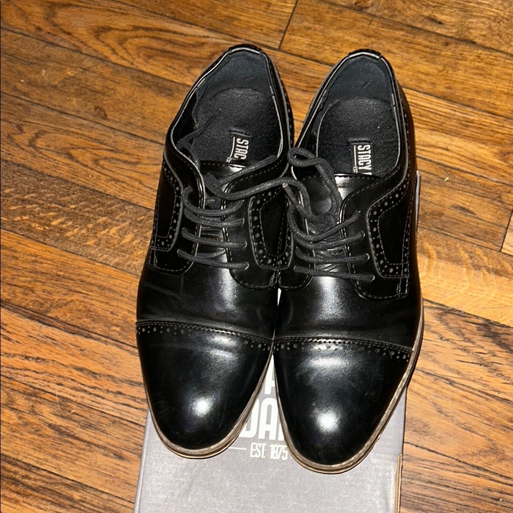 Stacy Adams Black Leather Oxford Shoes